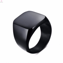 Fashion Designs - Anillo de dedo negro de acero inoxidable